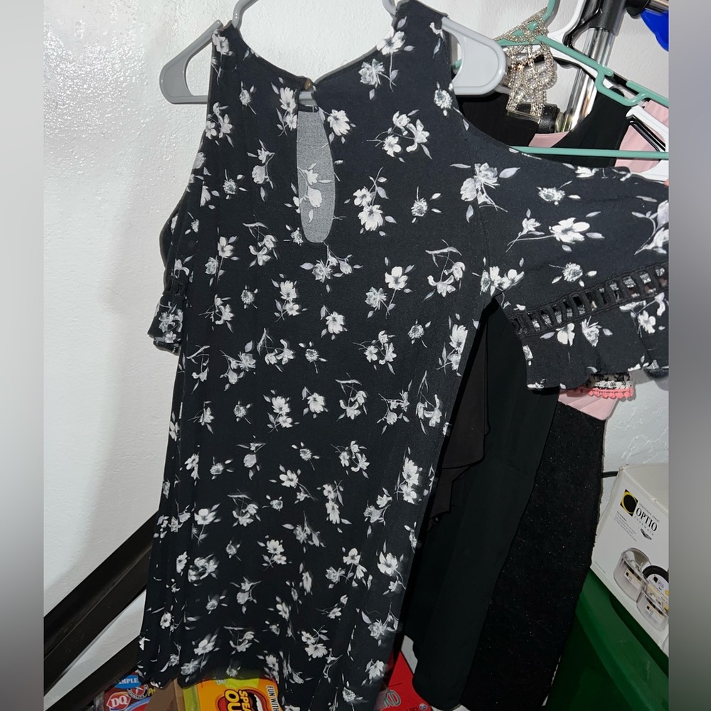 Black floral dress